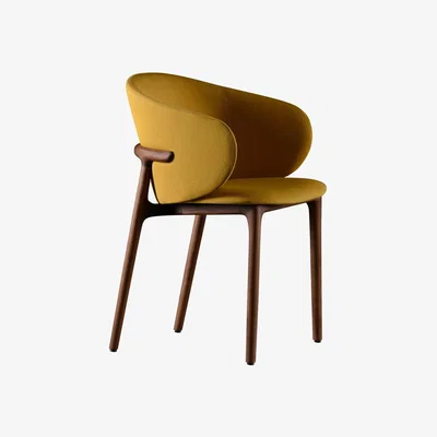 Heal's Artisan Mela Dining Chair Walnut Steelcut Trio 453 - Heal's UK Furniture