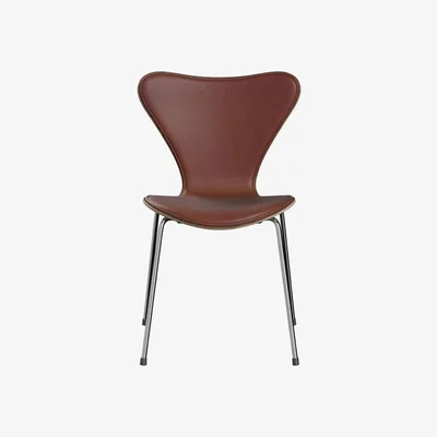 Heal's Fritz Hansen Series 7 Chair Grace Leather Chestnut Anniversary Piece - Heal's UK Furniture