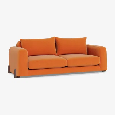 Heal's Heal's Nuvola 4 Seater Sofa Tejo Recycled Zinnia Black Beech Feet - Heal's UK Furniture