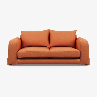 Heal's Heal's Nuvola 2 Seater Sofa Tejo Recycled Zinnia Natural Oak Feet - Heal's UK Furniture