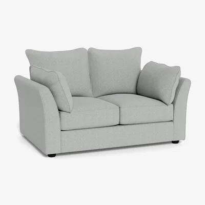 Heal's Heal's Tailor 2 Seater Sofa Melton Wool Limestone Black Feet - Heal's UK Furniture