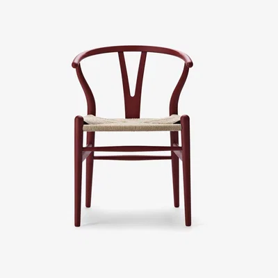Heal's Carl Hansen & Son CH24 Wishbone Chair Soft Red Brown - Heal's UK Furniture