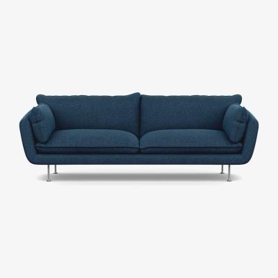 Heal's Heal's Allora 4 Seater Sofa Texture Ink Stainless Steel Feet - Heal's UK Furniture