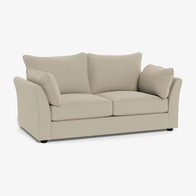 Heal's Heal's Tailor 3 Seater Sofa Broadweave Pebble Black Feet - Heal's UK Furniture