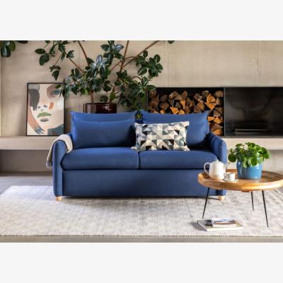 Heal's Heal's Pillow Medium LHF Corner Chaise Sofa Bed Capelo Linen Mineral Black Painted Oak Feet - Heal's UK Bedroom Furniture