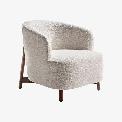 Heal's Porada Copine Wood Lounge Chair Walnut Base Bouclage 01 - Heal's UK Furniture
