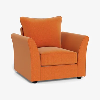 Heal's Heal's Tailor Armchair Tejo Recycled Zinnia Natural Beech Feet - Heal's UK Furniture