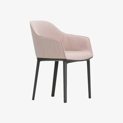 Heal's Vitra Softshell Arm Chair Basic Dark and Pale Rose - Heal's UK Furniture