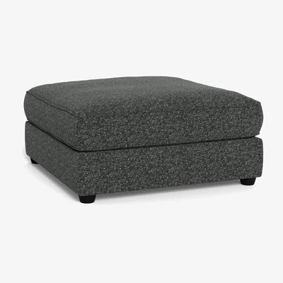 Heal's Heal's Tailor Footstool Boucle Indigo Natural Beech Feet - Heal's UK Furniture