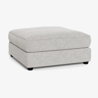 Heal's Heal's Tailor Footstool Chunky Boucle Ecru Natural Beech Feet - Heal's UK Furniture