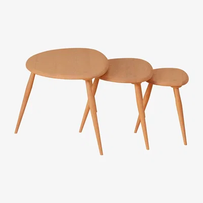 Heal's Ercol Originals Nest of Tables Light - Heal's UK Bedroom Furniture