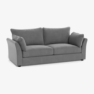 Heal's Heal's Tailor 4 Seater Sofa Smart Velvet Mercury Natural Beech Feet - Heal's UK Furniture