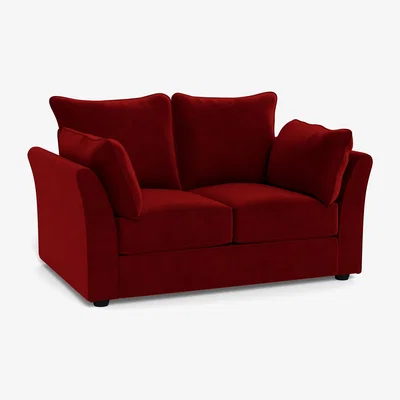 Heal's Heal's Tailor 2 Seater Sofa Smart Luxe Velvet Mulberry Natural Beech Feet - Heal's UK Furniture