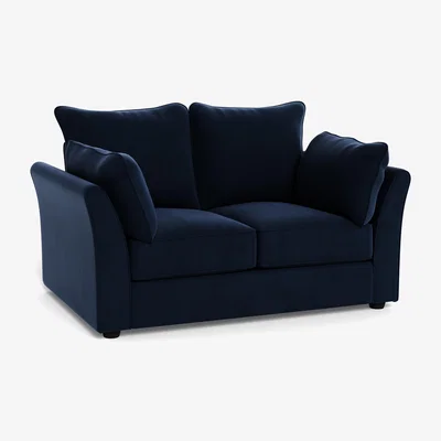 Heal's Heal's Tailor 2 Seater Sofa Smart Velvet Dusk Natural Beech Feet - Heal's UK Furniture