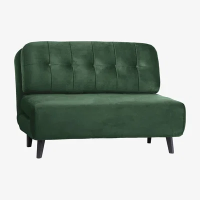 Homebase Draper Velvet Folding Sofa Bed - Emerald