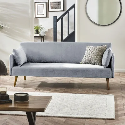 Happy Beds Andi – Fold-Out Sofa Bed - Grey - Fabric