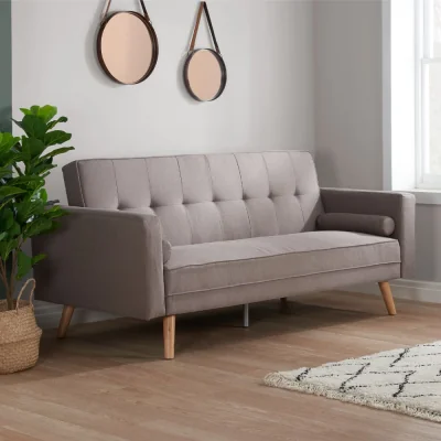 Happy Beds Ethan - Sofa Bed - Grey - Linen - Happy Beds