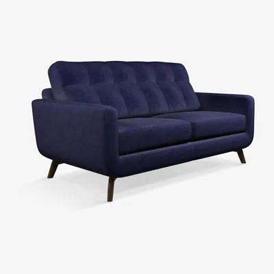 John Lewis John Lewis & Partners Barbican Medium 2 Seater Sofa, Dark Leg, Harriet Midnight