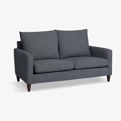 John Lewis John Lewis & Partners Bailey High Back Medium 2 Seater Sofa, Dark Leg, Hatton Steel
