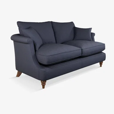 John Lewis John Lewis Cosy Pillow Back Large 3 Seater Sofa, Dark Leg, Heritage Wool Navy