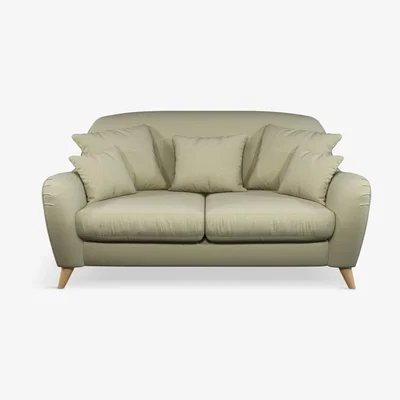 John Lewis John Lewis Laze Small 2 Seater Sofa, Light Leg, Easy Clean Chunky Chenille Putty
