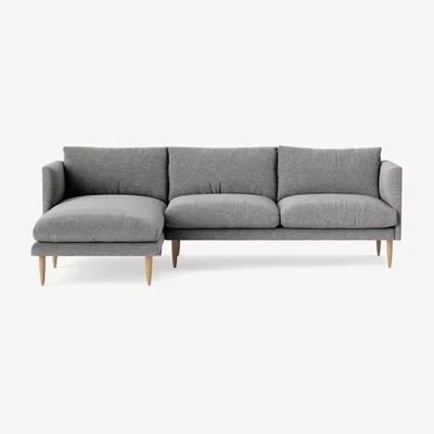 John Lewis Swoon Luna Grand 4 Seater LHF Chaise End Sofa, Light Leg