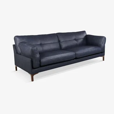 John Lewis John Lewis & Partners Java II Grand 4 Seater Leather Sofa, Dark Leg