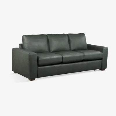 John Lewis John Lewis & Partners Oliver Grand 4 Seater Leather Sofa, Dark Leg
