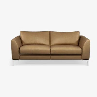 John Lewis John Lewis & Partners Belgrave Motion Large 3 Seater Leather Sofa with Footrest Mechanism, Metal Leg