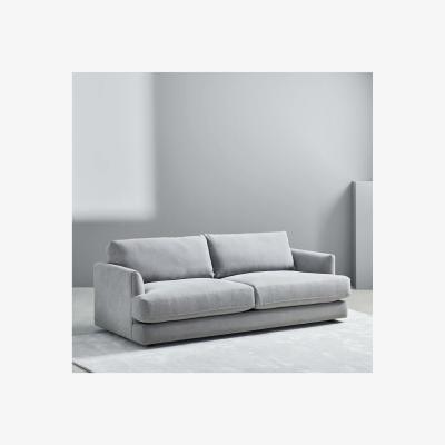 John Lewis west elm Haven Large 3 Seater Sofa, Washed Canvas Feather Grey