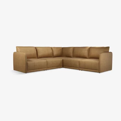 John Lewis John Lewis & Partners Bundle 5+ Seater Leather Corner Sofa