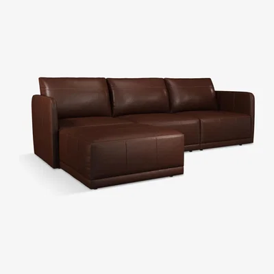 John Lewis John Lewis & Partners Bundle Leather Chaise End Sofa