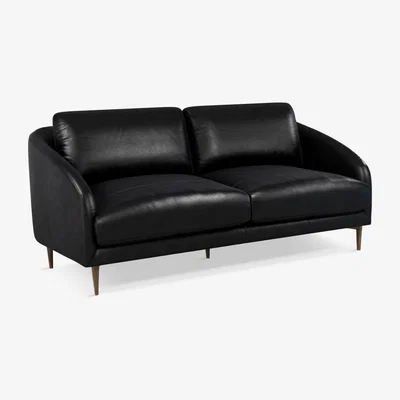 John Lewis John Lewis & Partners Cape Large 3 Seater Leather Sofa, Dark Leg