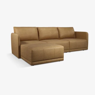 John Lewis John Lewis & Partners Bundle Leather Chaise End Sofa