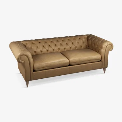 John Lewis John Lewis Cromwell Chesterfield Double Leather Sofa Bed, Dark Leg