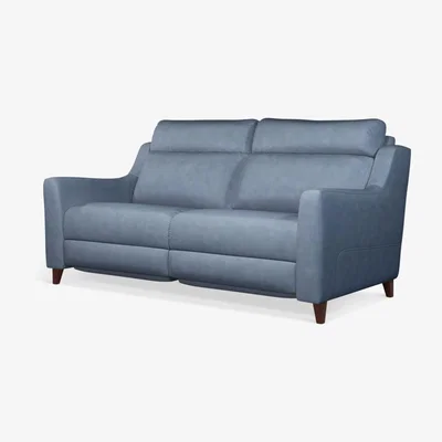 John Lewis John Lewis & Partners Elevate Large 2 Seater Leather Sofa, Dark Leg