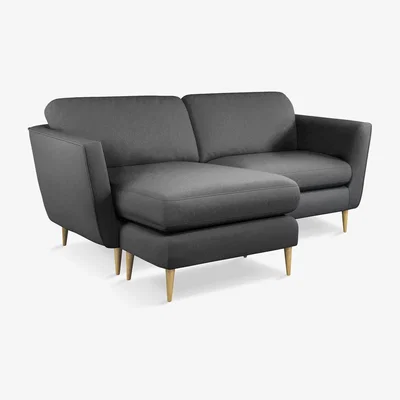 John Lewis John Lewis & Partners Rise Large 3 Seater Reversible Chaise End Sofa, Light Leg, Fuse Grey