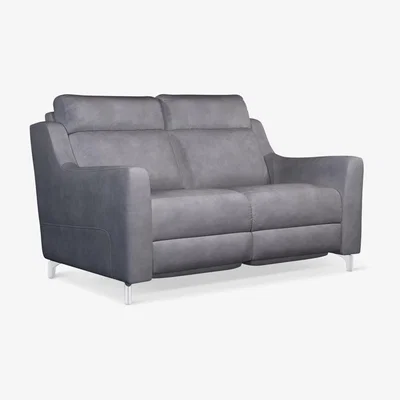 John Lewis John Lewis & Partners Elevate Medium 2 Seater Leather Sofa, Metal Leg