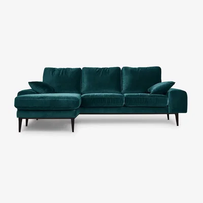 John Lewis Swoon Tulum Grand 4 Seater LHF Chaise End Sofa, Dark Leg