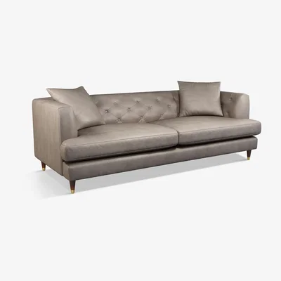 John Lewis John Lewis & Partners Chester Grand 4 Seater Leather Sofa, Dark Leg