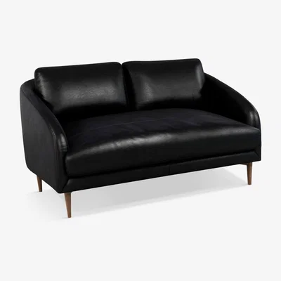 John Lewis John Lewis & Partners Cape Small 2 Seater Leather Sofa, Dark Leg