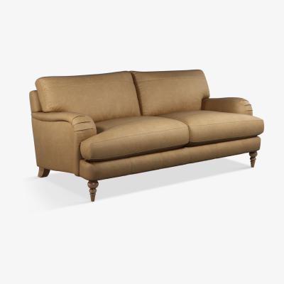 John Lewis John Lewis & Partners Otley Large 3 Seater Leather Sofa, Dark Leg