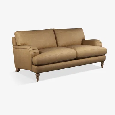 John Lewis John Lewis & Partners Otley Large 3 Seater Leather Sofa, Dark Leg