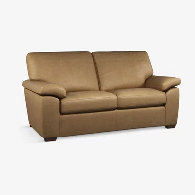 John Lewis John Lewis & Partners Camden Medium 2 Seater Leather Sofa Bed, Dark Leg