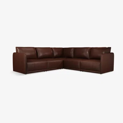 John Lewis John Lewis & Partners Bundle 5+ Seater Leather Corner Sofa