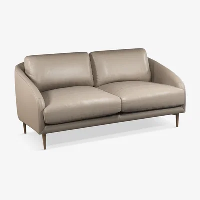 John Lewis John Lewis & Partners Cape Medium 2 Seater Leather Sofa, Dark Leg