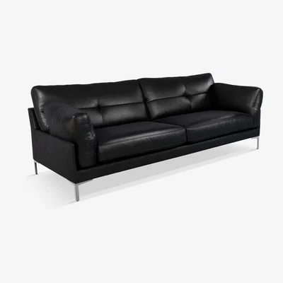 John Lewis John Lewis & Partners Java II Grand 4 Seater Leather Sofa, Metal Leg