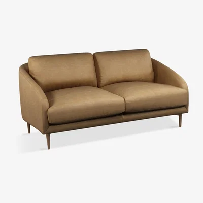 John Lewis John Lewis & Partners Cape Medium 2 Seater Leather Sofa, Dark Leg