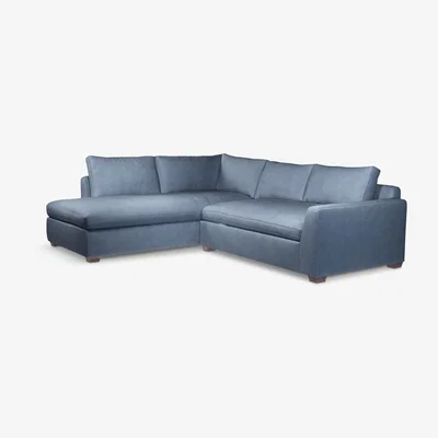 John Lewis John Lewis & Partners Tortona LHF Chaise End Leather Sofa, Dark Leg