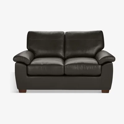 John Lewis John Lewis & Partners Camden Small 2 Seater Leather Sofa, Dark Leg